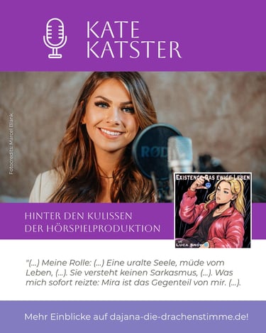 Voice Artist Kate spricht im Hörspiel "Existence - Das ewige Leben" von Luca Snow