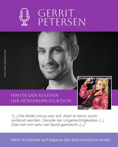 Gerrit Petersen spricht im Hörspiel "Existence - Das ewige Leben" von Luca Snow