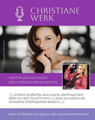 Christiane Werk spricht im Hörspiel "Existence - Das ewige Leben" von Luca Snow