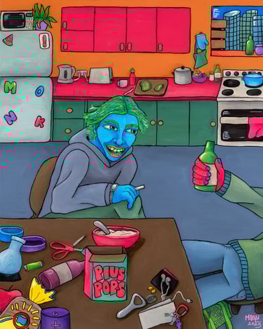 'Bev's at the Share house' Art Work