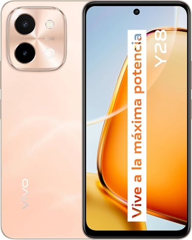 VIVO Y28 Smartphone, 4 GB + 128 GB, Pantalla de 6,68, Gleaming Orange