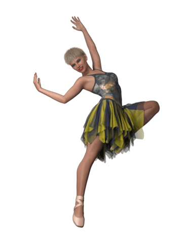Leaping ballerina, from a series by UK digital artist Philip Preston.