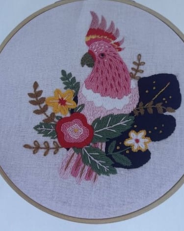 Gallah embroidery project
