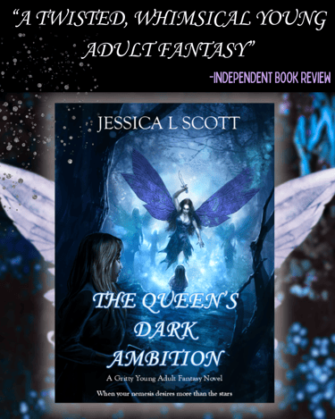 The Queen's Dark Ambition Independent Book Review Quote and Artwork