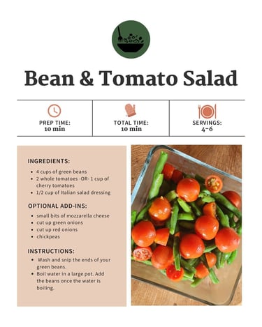 a recipe for green bean and tomato salad