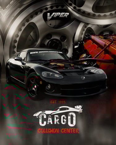 CarGo viper auto body shop graphic design Houston, TX