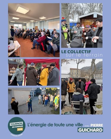 Visuel illustrant la présence du collectif TEC sur le terrain ce week end