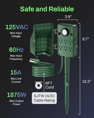 outdoor mechanical power stake