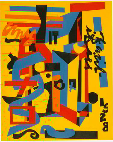 Matches is a jazz inspired collage by Stuart Davis