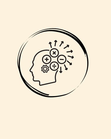 a person's head with gears coming out of a brain