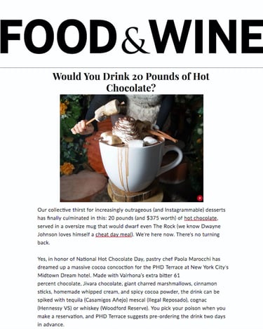 a 20lb cup of hot chocolate that went viral
