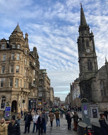Royal Mile, Castle end in Edinburgh