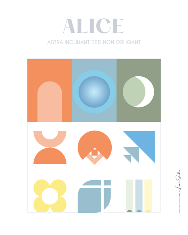 Affiche personnalisée design Alice