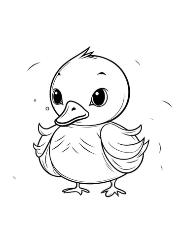 coloriage poussin