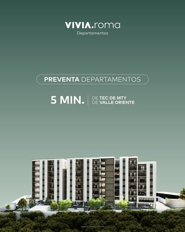 Edificio de apartamentos moderno en venta en Monterrey, cerca de Valle Oriente y Tec de Monterrey.