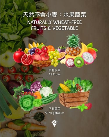 natural wheat gluten free fruits vegetables