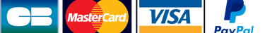Logos des moyens de paiement acceptés : carte bancaire, MasterCard, Visa et PayPal