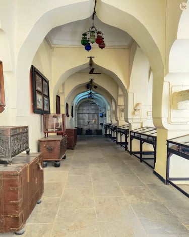 Exhibition of old relics inside Thanjavur Palace Royal Museum