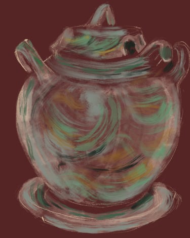 Digital drawing - Alan Caiger Smith soup tureen