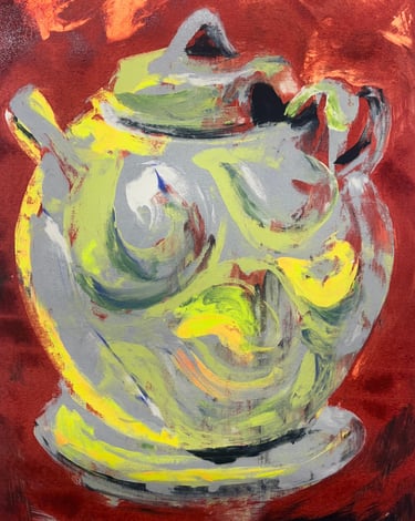 Screen print monoprint  - Alan Caiger Smith soup tureen