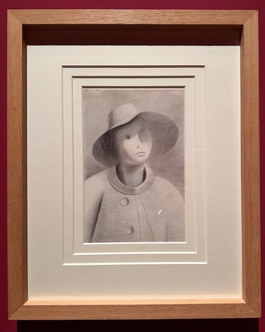 Woman with hat (Self Portrait?), 1917, pencil on paper ©16mag