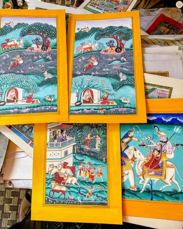 Traditional Bundi art featuring refined brushwork and royal storytelling.