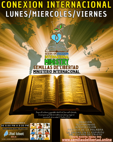 CONEXIÓN DE LA PALABRA; LUNES, MIERCOLES Y VIERNES. 8:00 PM HORA COLOMBIA