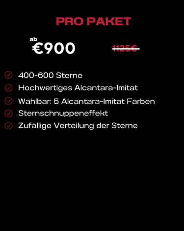 Sternenhimmel mit 800 Sternen – dimmbare LED, realistische Sternpunkte