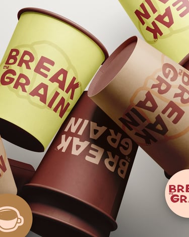 Identité visuelle - Break the grain - coffee par Soleado studio