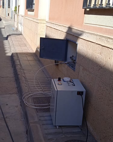 Inyeccion de gas trazador en vivienda