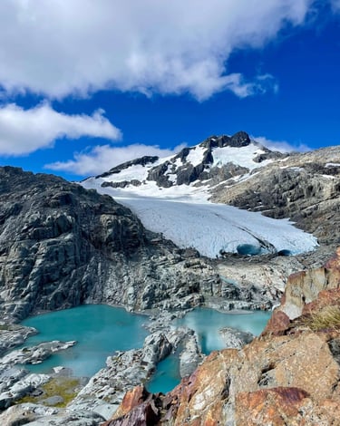 Vista de Brewster Glacier en Nueva Zelanda
