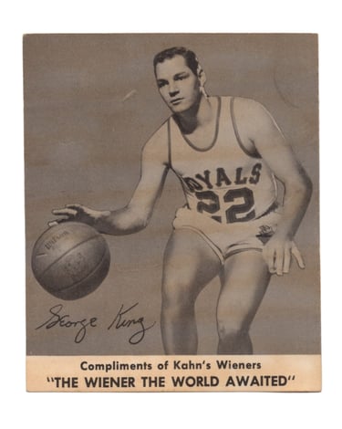 1957-58 Kahn's Wieners Basketball Card George King