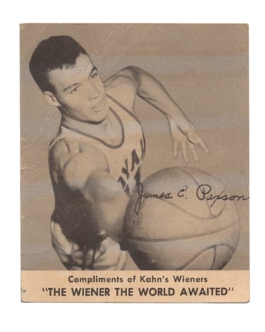 1957-58 Kahn's Wieners Basketball Card James Paxson