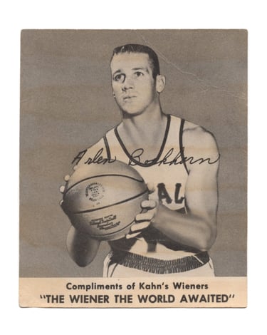 1958-59 Kahn's Wieners Basketball Card Arlen Bockhorn