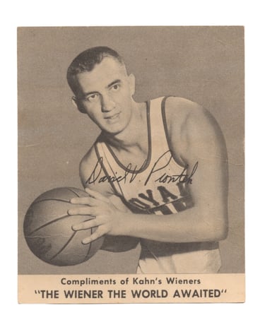 1958-59 Kahn's Wieners Basketball Card Dave Piontek