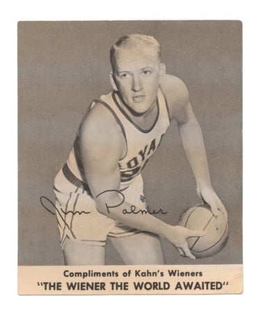 1958-59 Kahn's Wieners Basketball Card Jim Palmer