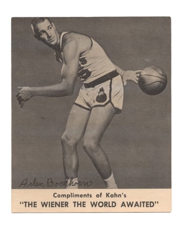 1959-60 Kahn's Wieners Basketball Card Allen Bockhorn