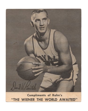 1959-60 Kahn's Wieners Basketball Card Dave Piontek