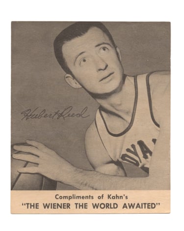 1959-60 Kahn's Wieners Basketball Card Hub Reed