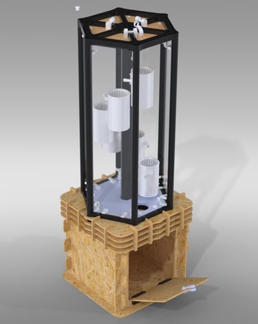 modèle 3D mini serre hydroponique