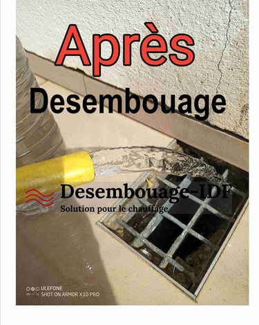 Couleur de l'eau propre après désembuage résultat satisfaisant