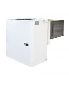 a white wall mount freezer unit with danfoss parts