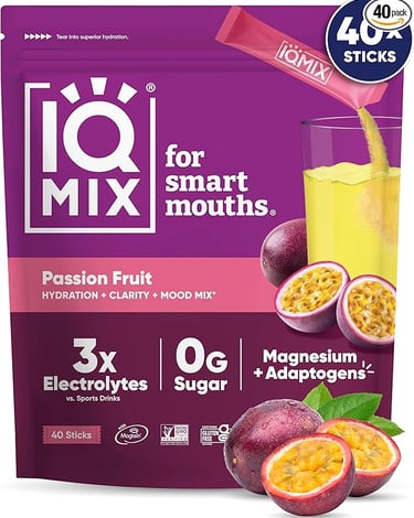 a bag of fruit juice with a glass of juice