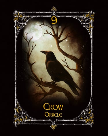 crow spirit animal card from the animal spirit oracle 