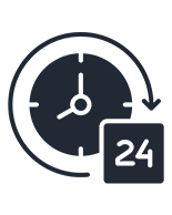 An icon with transparent background representing the idea of getting quote in 24 hours