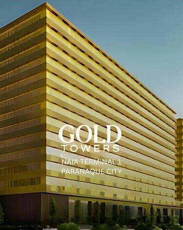 Gold Towers luxury residential building near NAIA Terminal 1 in Parañaque City.