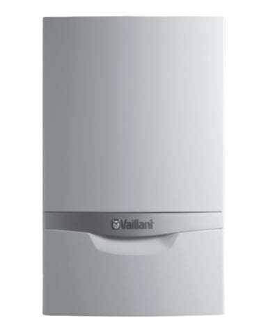 Vaillant ecoTEC wall-mounted gas condensing combi boiler in white for home heating.