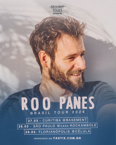 Folk Britânico em Solo Brasileiro: Roo Panes inicia turnê por três capitais nesta sexta-feira