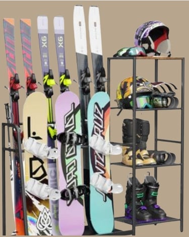 Ski Equipment rental promo for winter outdoor adventures in Rockies