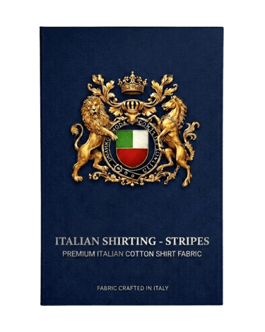 Premium Italian stripe shirting fabric 